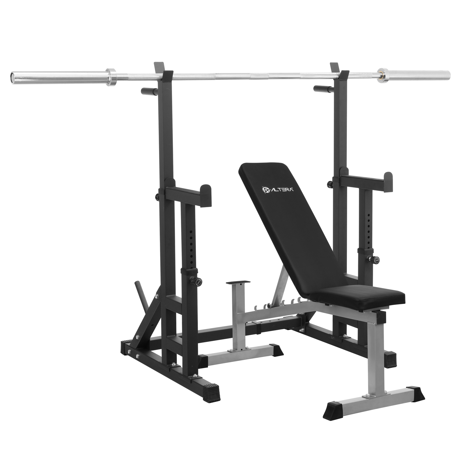 Soporte ajustable para pesas para sentadillas, multifuncional, resistente,  de acero con gran capacidad para hacer ejercicio en el gimnasio en el