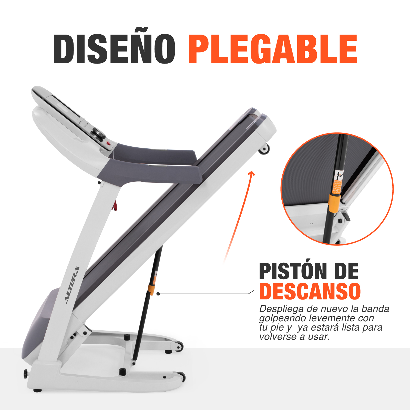 Caminadora Roslin Electrica Altera Con Inclinacion Fitness Plegable