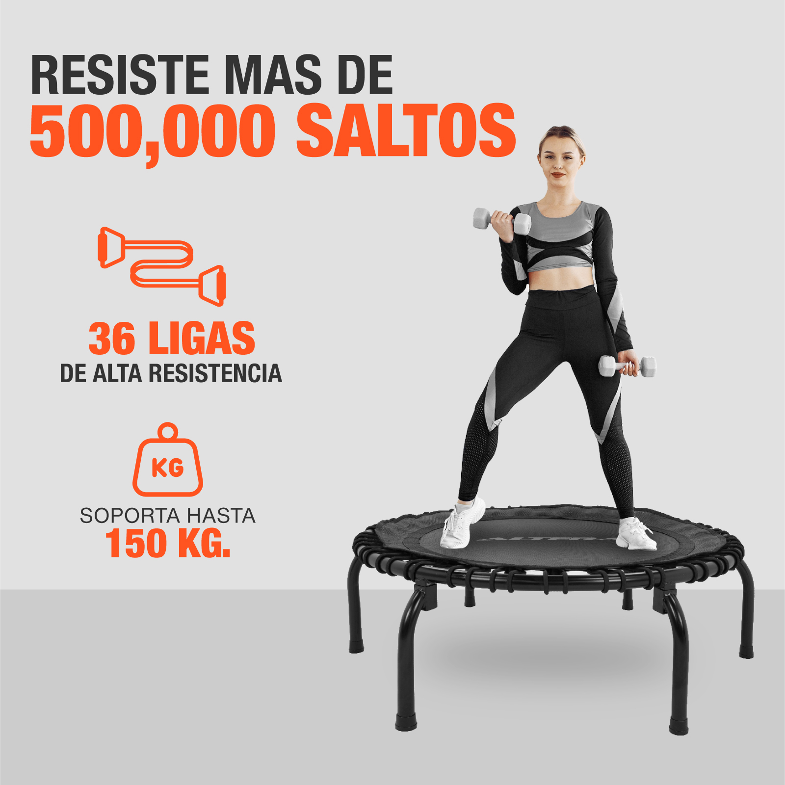 Trampolín Fitness Altera Jumping Profesional Aerobics Mini Tumbaline Trampolines