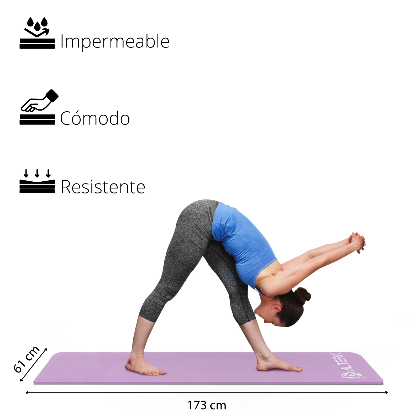 Tapete Yoga Mat Fitnes Ejercicio Antideslizante Grosor 1.4cm