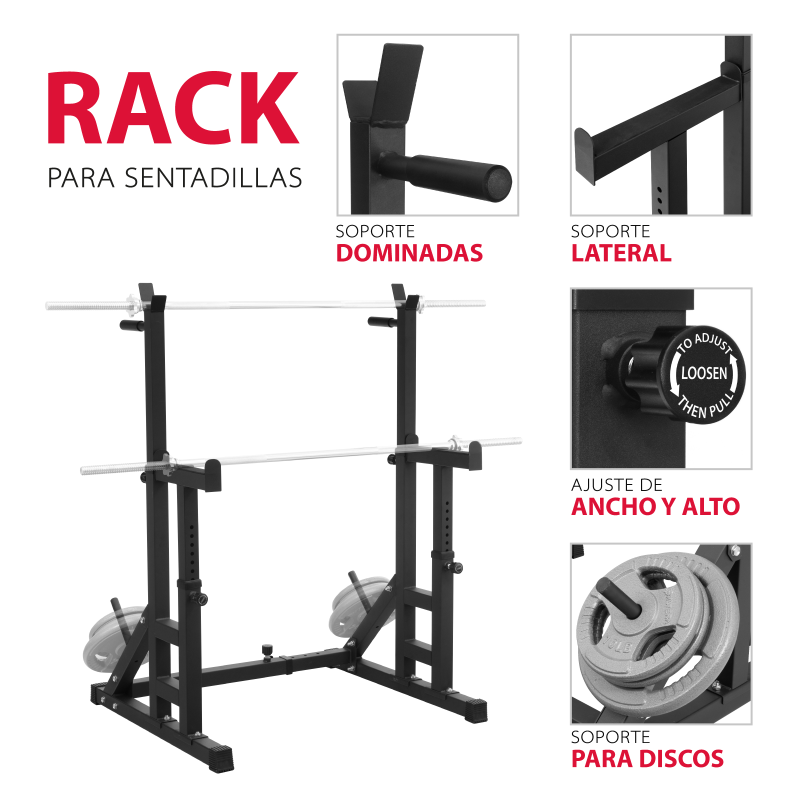 Estacion Rack Para Sentadillas Altera Press De Banca Pecho