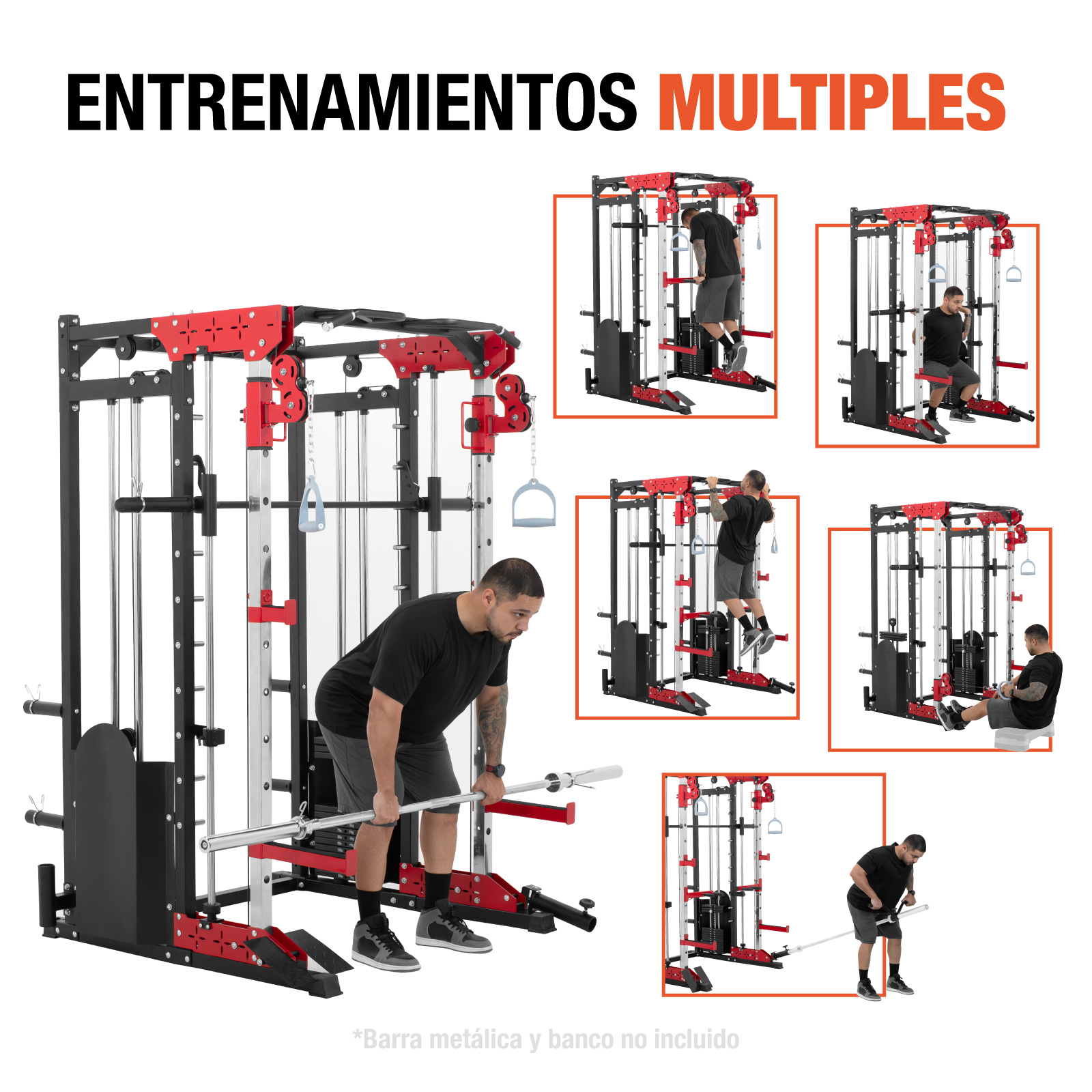 Jaula Smith Power Rack Gimnasio Multifuncional Altera Gym