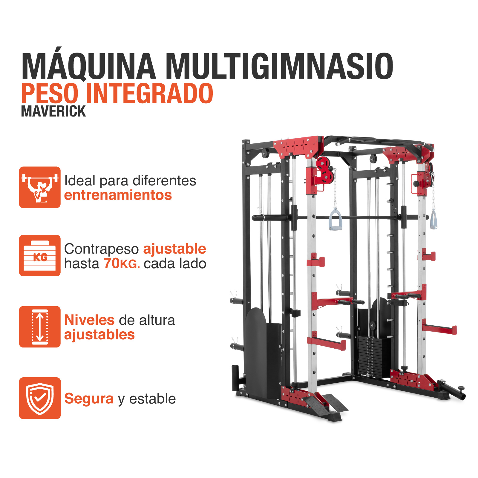 Jaula Smith Power Rack Gimnasio Multifuncional Altera Gym