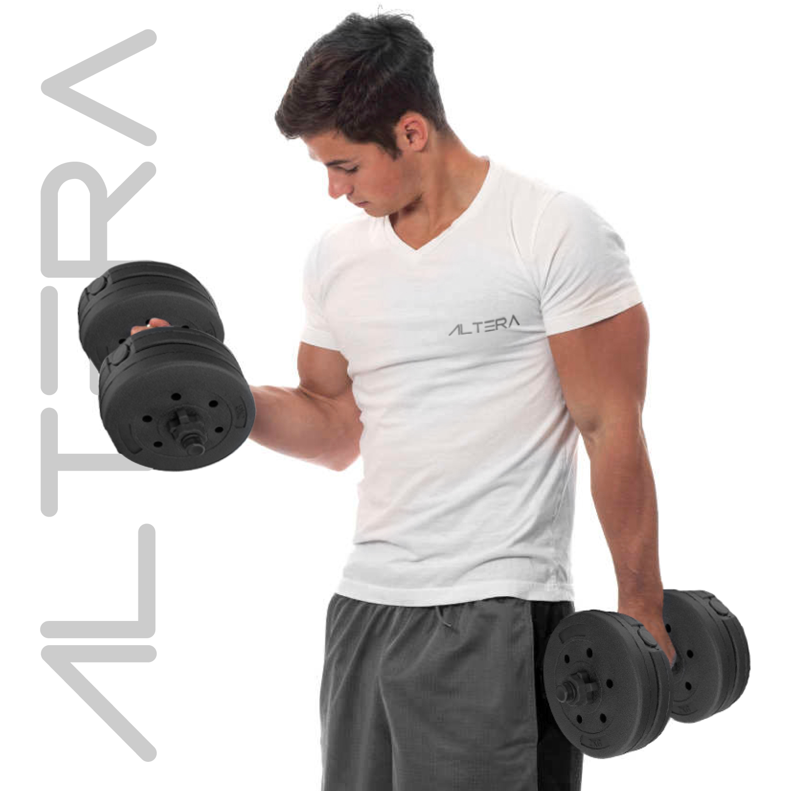 Mancuernas Pesas Rusas Set Altera 50kg Ajustables Kettlebell