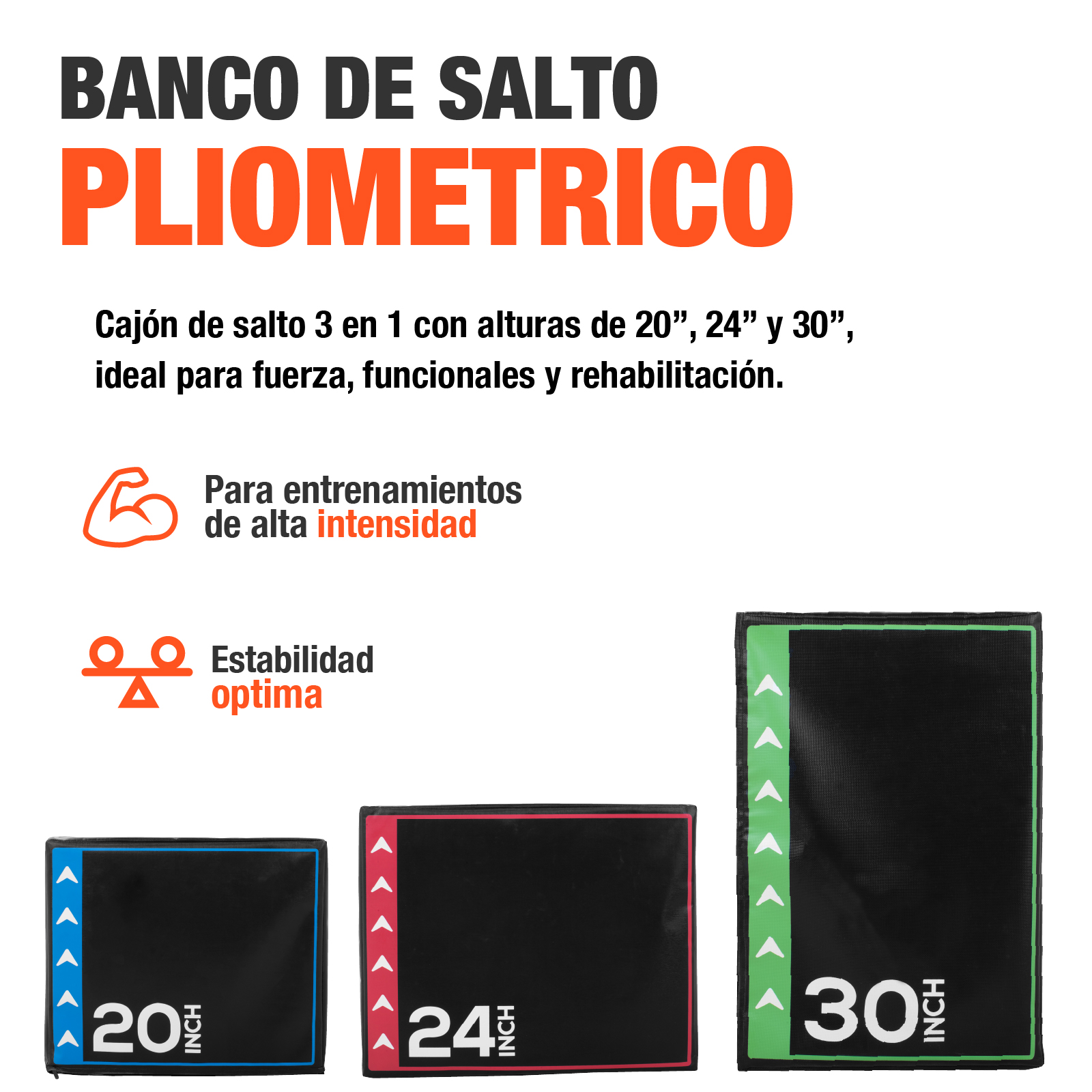 Altera HOP FIT Cajón de salto 3 en 1 Negro