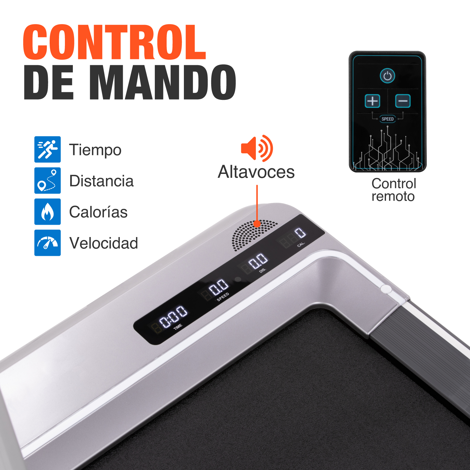 Caminadora Electrica Quincy Altera Modo 2 En 1 Control Fitness Gym