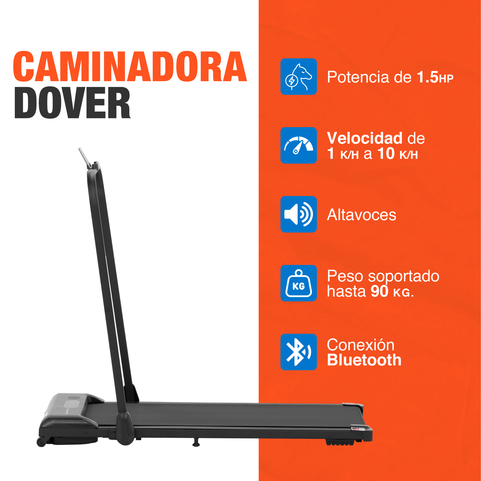 Caminadora Electrica Salem Dover Altera Corredora Control Fitness Gym