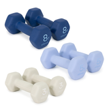 Set De Mancuernas Hexagonales 3-5-8 Lbs Juego De 6 Pzs Eleva