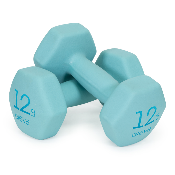 12LB Par De Mancuernas Neopreno Entrenamiento Premium Eleva