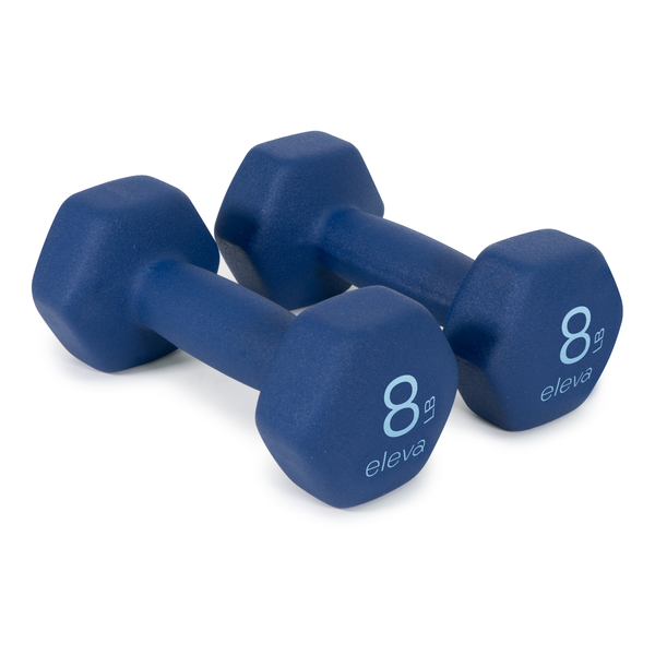 8LB Par De Mancuernas Neopreno Entrenamiento Premium Eleva