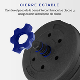 Mancuernas Ajustables Altera Pesas Rusas Barras Discos 15 Kg