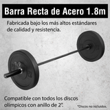 Altera - BO0517-N12 Barra Olimpica Negra 1.8