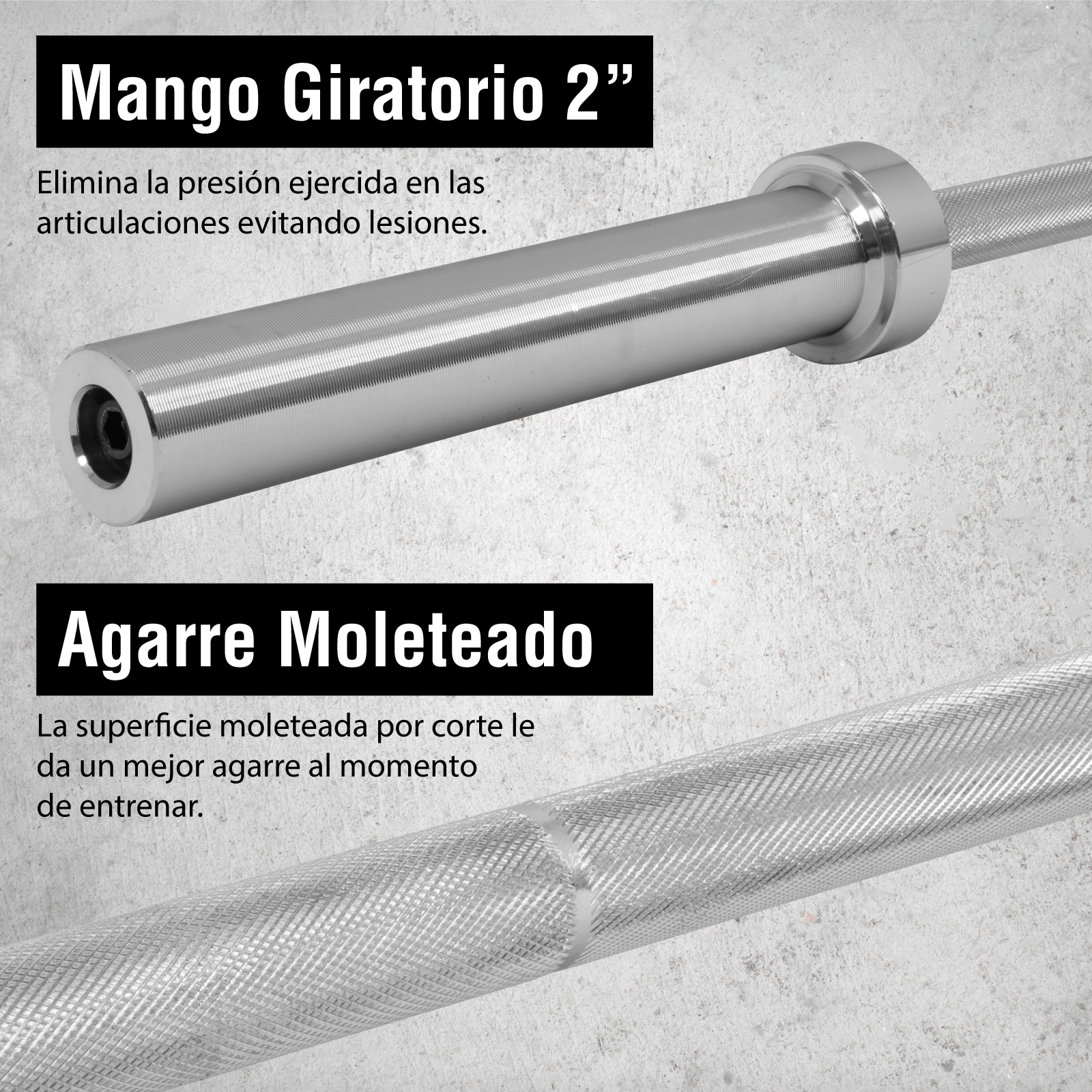 Altera BO0517 N12 Barra Olimpica Negra 1.8