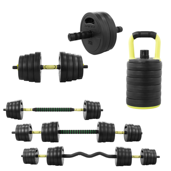 Mancuernas Ajustables 30 Kg Pesas Kit Altera Ejercicio Gym