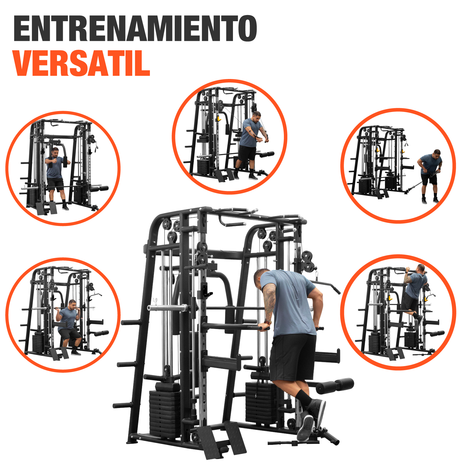 Jaula Smith Gym Multifuncional Maquina Para Piernas Altera