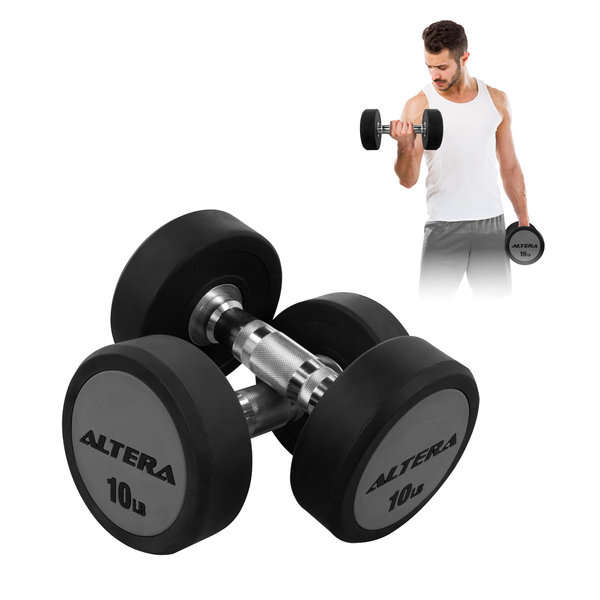 Mancuernas 10 Lbs Altera Pesas Redondas Gimnasio Profesional