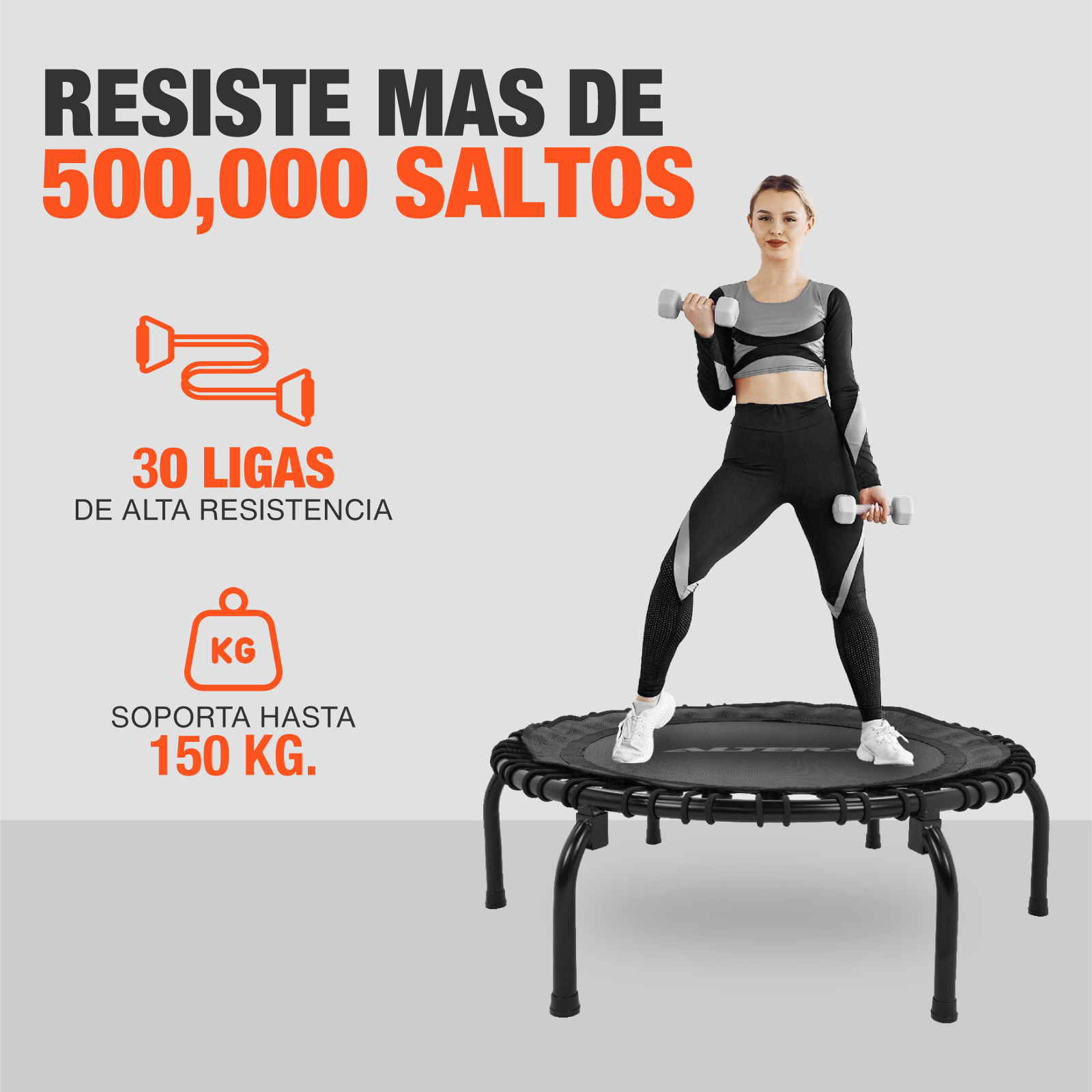 Trampolín Fitness Altera Jumping Profesional Aerobics Mini