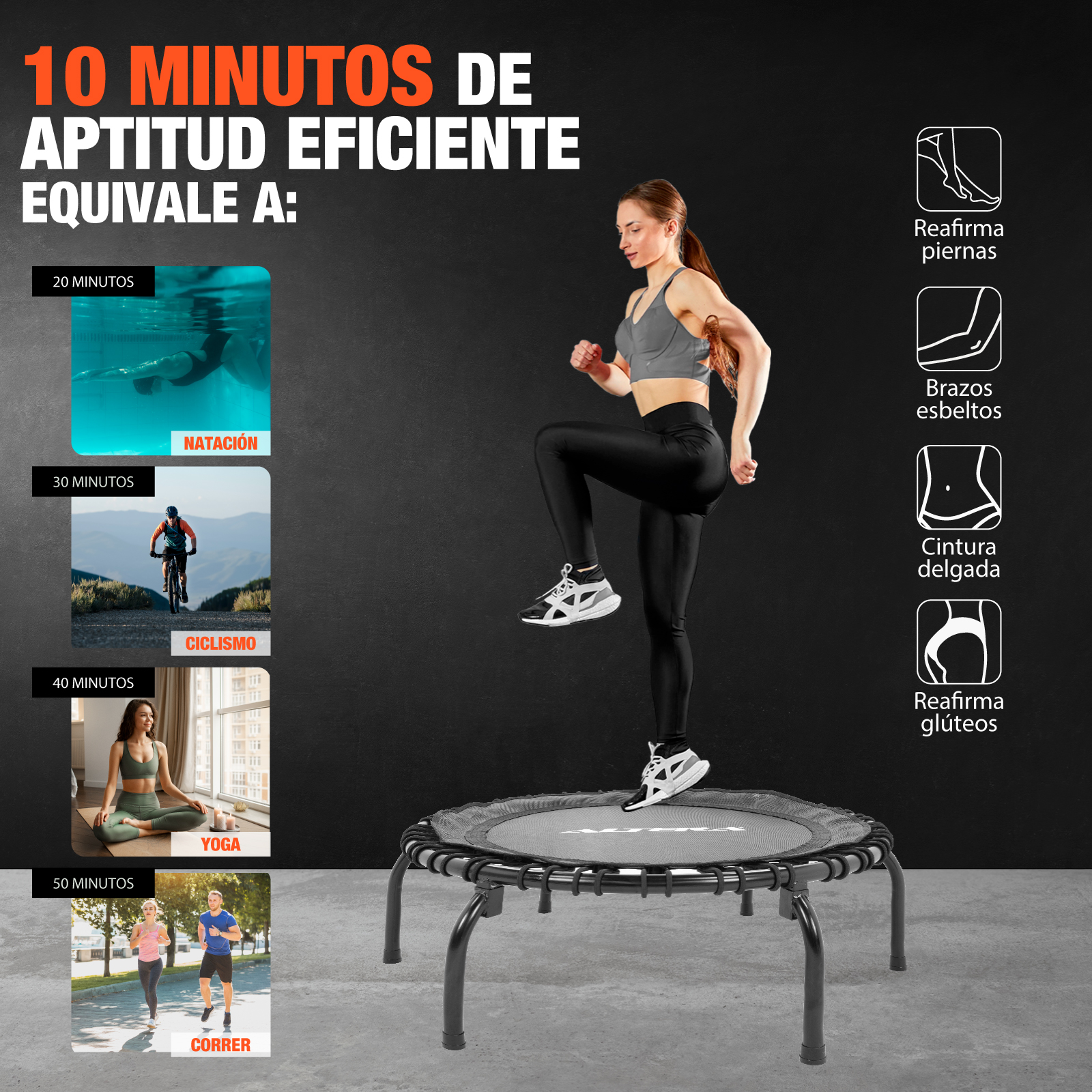 Trampolín Fitness Altera Jumping Profesional Aerobics Mini