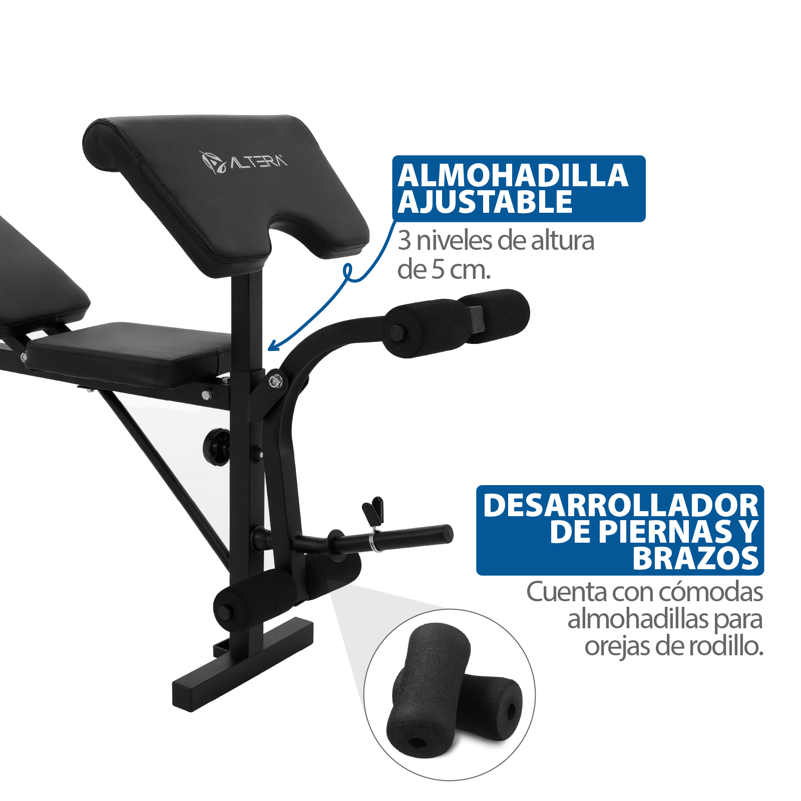 Banco Para Pesas Altera Gimnasio Estacion Ejercicios Fitness