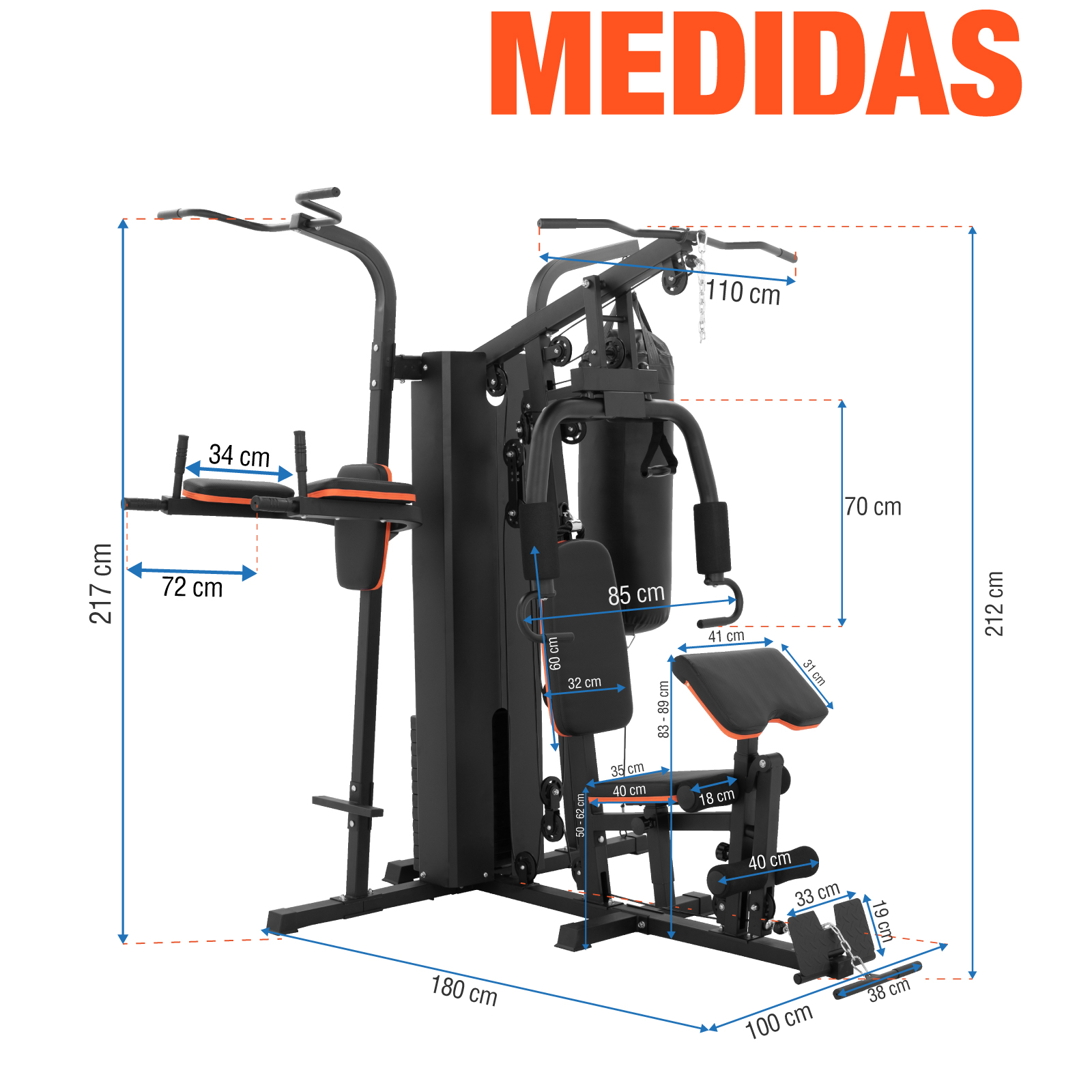 Altera Gimnasio Multifuncional Estación De Ejercicio Y Boxeo