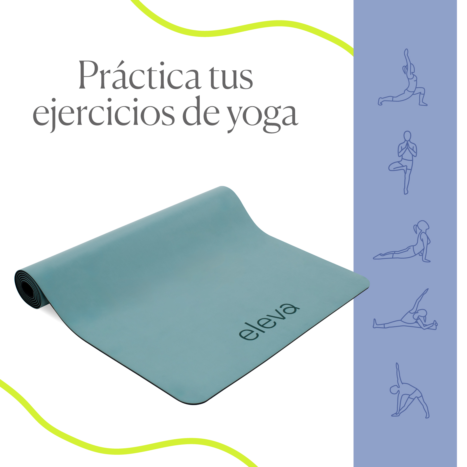 Tapete Para Hacer Ejercicio Eleva Yoga Premium Pilates