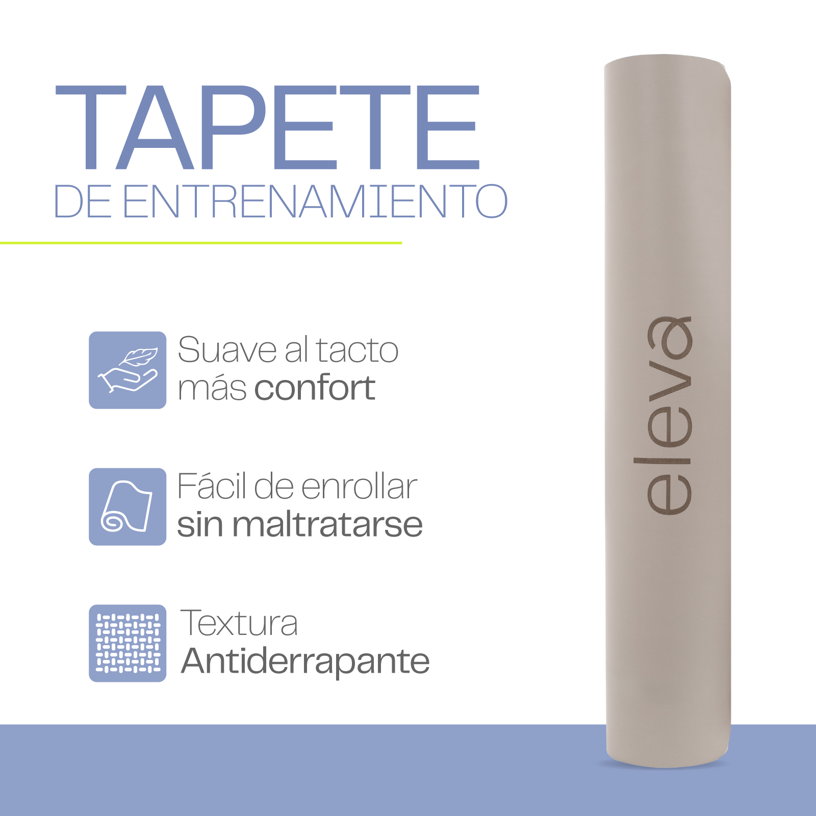 Tapete Para Hacer Ejercicio Eleva Yoga Premium Pilates