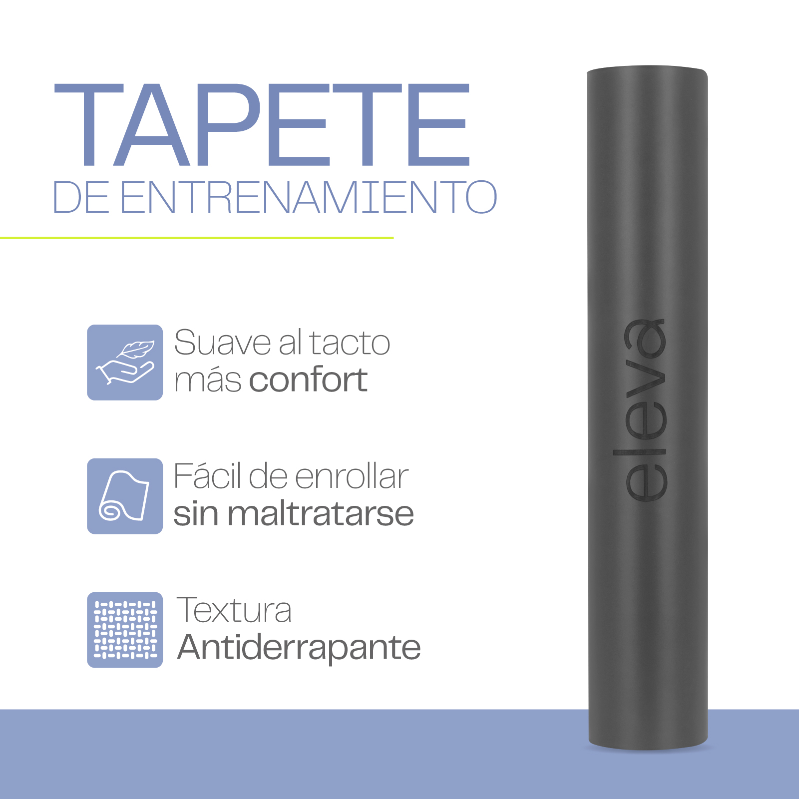 Tapete Para Hacer Ejercicio Eleva Yoga Premium Pilates