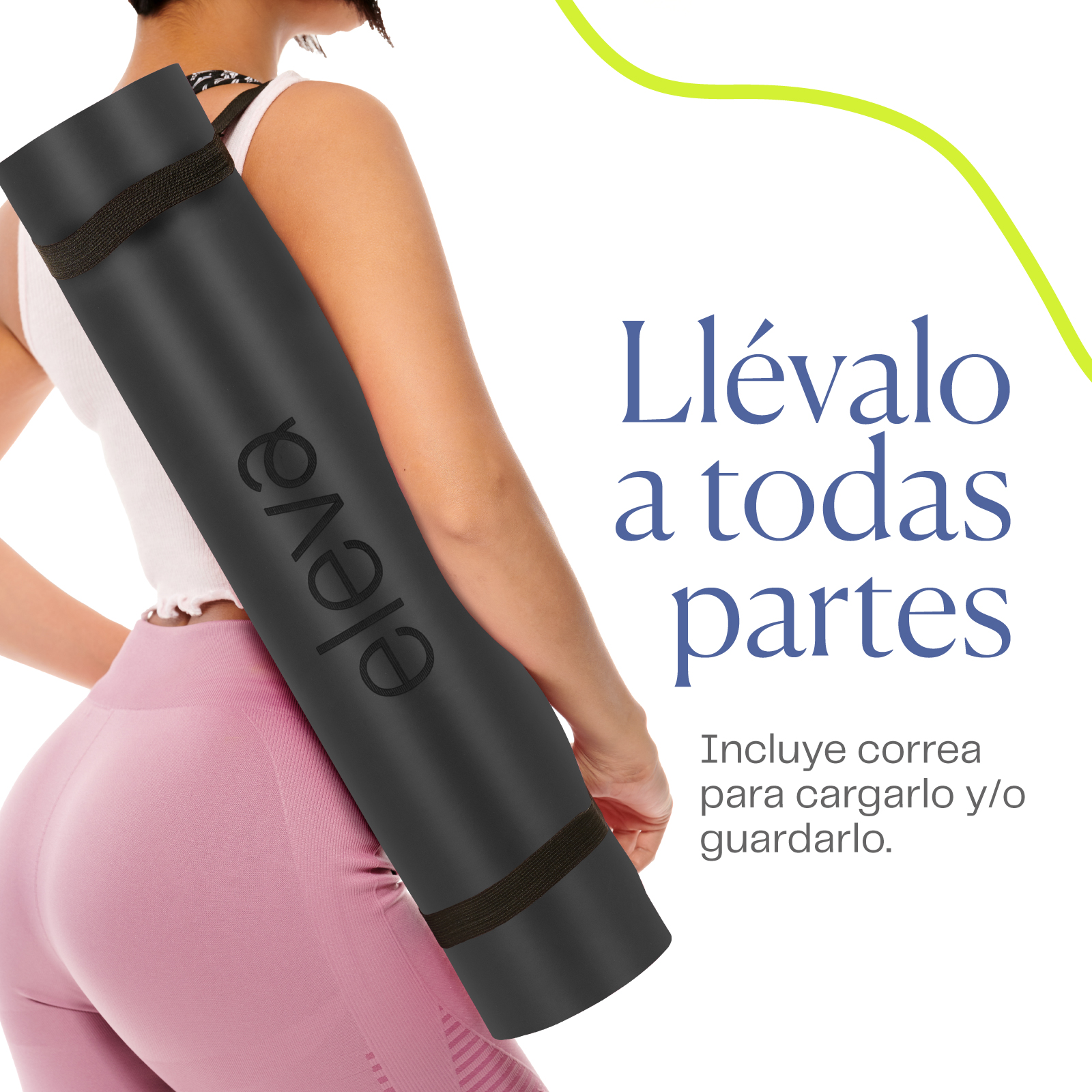 Tapete Para Hacer Ejercicio Eleva Yoga Premium Pilates