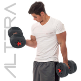 Set Mancuernas Altera Barra Ajustable 20kg Total Pesas Disco