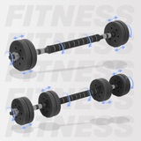 Set De Mancuernas Ajustables Pesas Altera Barra Recta 15 Kg