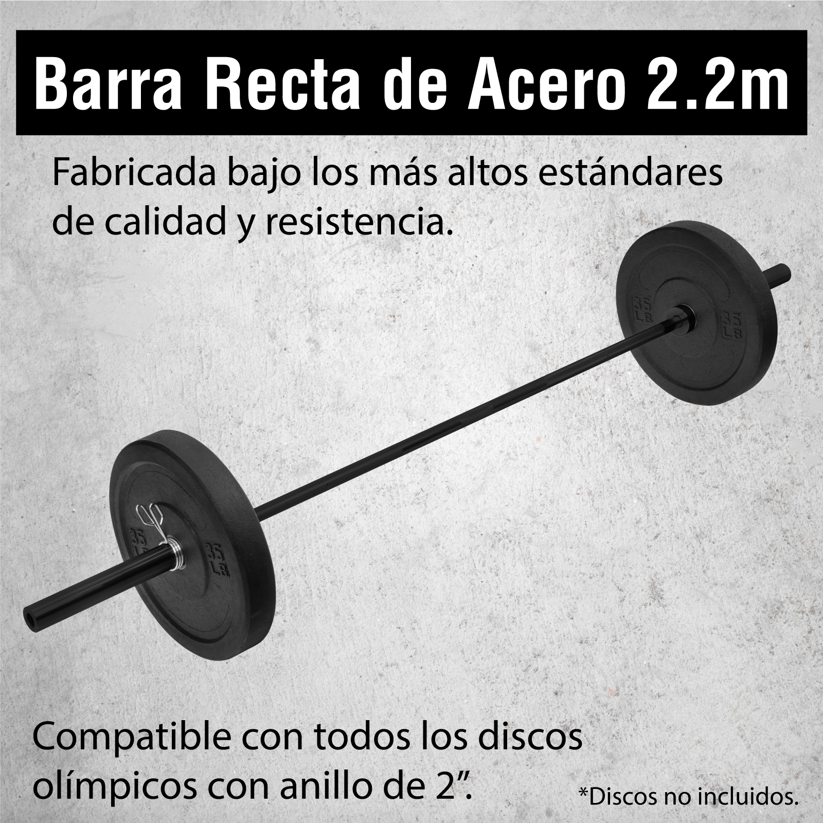 Comprar barra olimpica clearance y discos