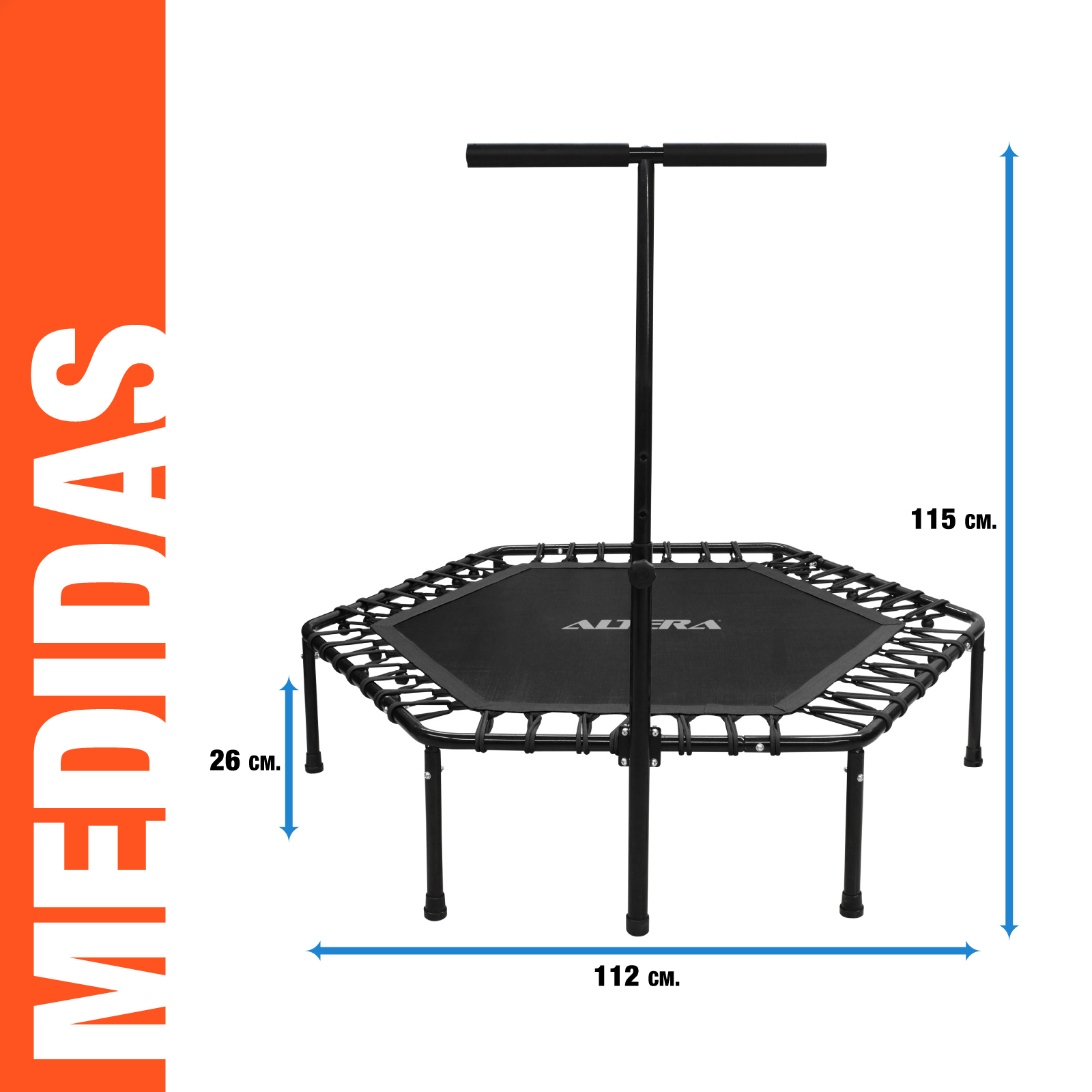 Trampolin Ejercicio Aerobico Fitness Hexagonal Barra Altera Trampolines