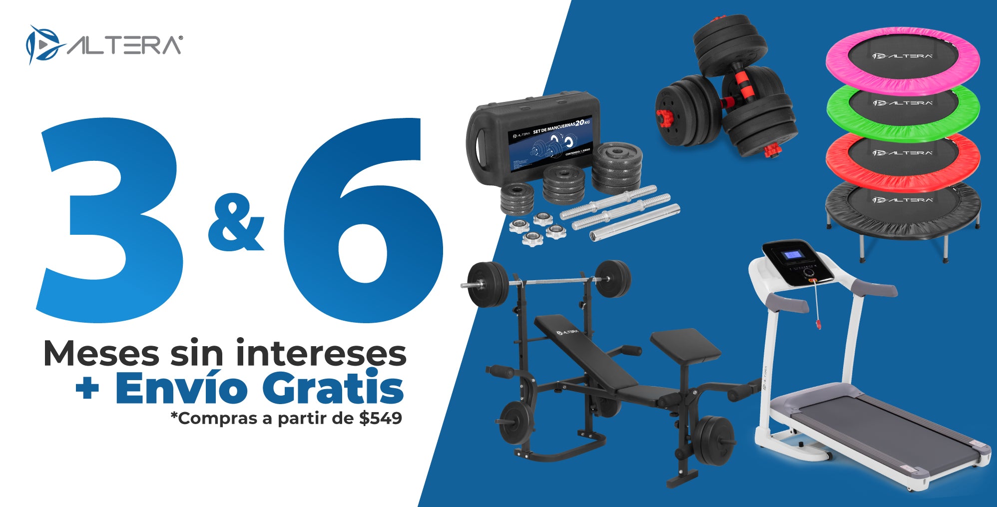 Set de mancuernas discount athletic works 10 piezas