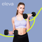 Set 2pzs 35lbs ELEVA - Mancuernas Hexagonales de PVC Premium