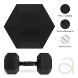 Set 2pzs 40lbs ELEVA - Mancuernas Hexagonales de PVC Premium