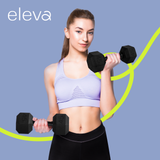 Set 2pzs 35lbs ELEVA - Mancuernas Hexagonales de PVC Premium