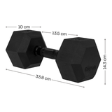 Set 2pzs 30lbs ELEVA - Mancuernas Hexagonales de PVC Premium