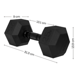 Set 2pzs 25lbs ELEVA - Mancuernas Hexagonales de PVC Premium