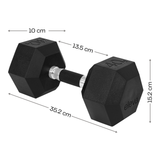 Set 2pzs 40lbs ELEVA - Mancuernas Hexagonales de PVC Premium
