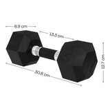 Set 2pzs 20lbs ELEVA - Mancuernas Hexagonales de PVC Premium