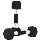 Set 2pzs 5lbs ELEVA - Mancuernas Hexagonales de PVC Premium