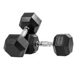 Kit 2 Mancuernas Hexagonales Acero Forro De Neopreno 30 Lbs