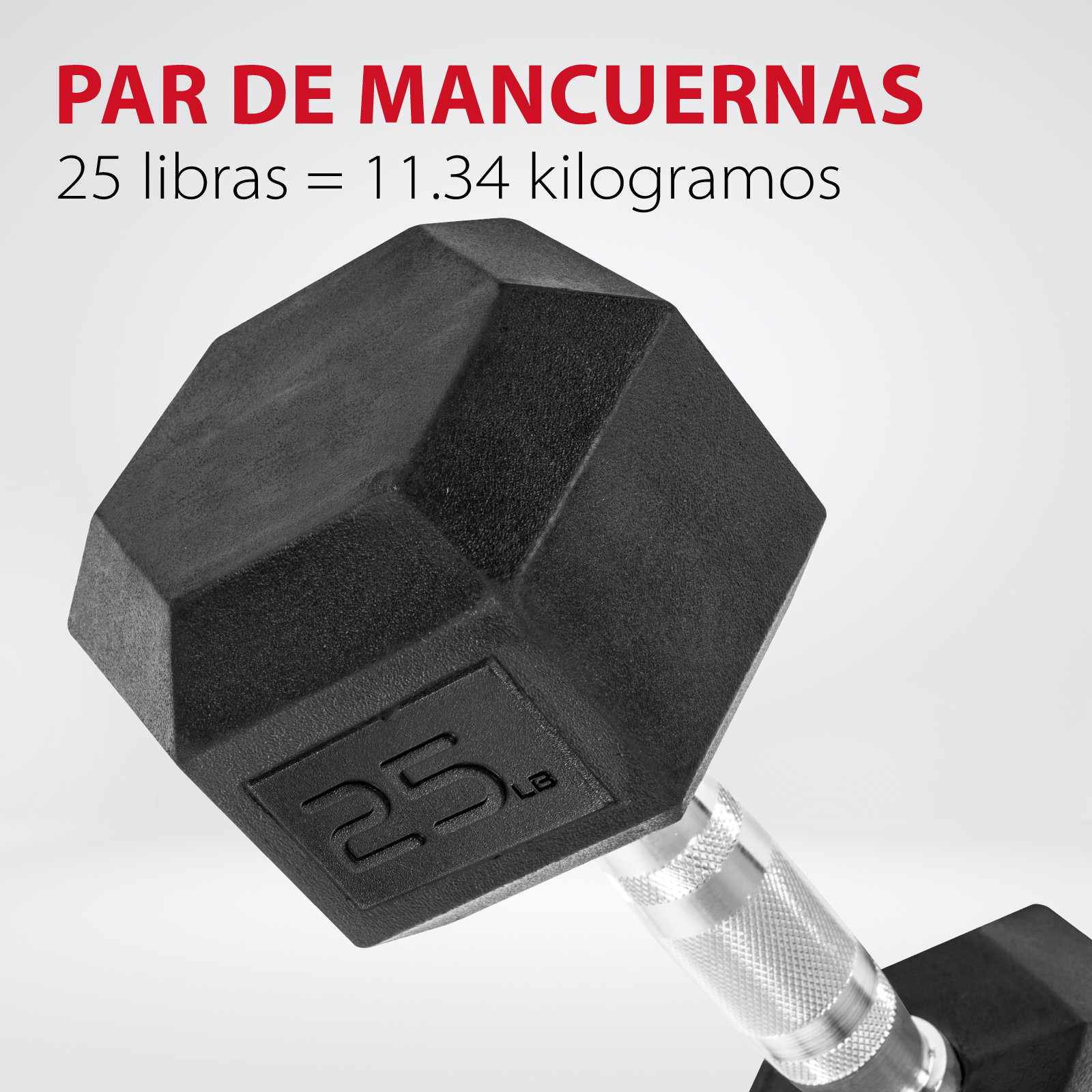 Kit De Pesas Para Hacer Ejercicio Par De Mancuernas Gym 25lb