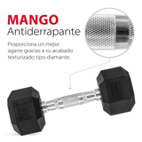 Kit 2 Mancuernas Hexagonales Acero Forro De Neopreno 10 Lbs