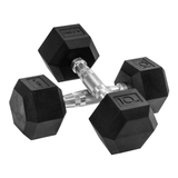 Kit 2 Mancuernas Hexagonales Acero Forro De Neopreno 10 Lbs