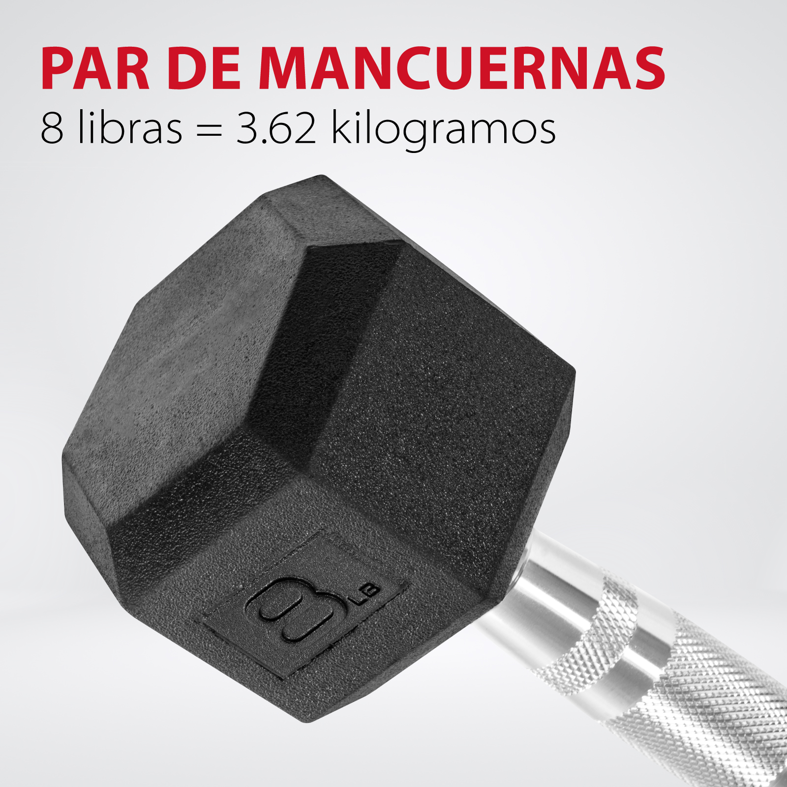 Mancuernas 8 Lbs  Hexagonales Altera Pesas Ejercicio Par Kg