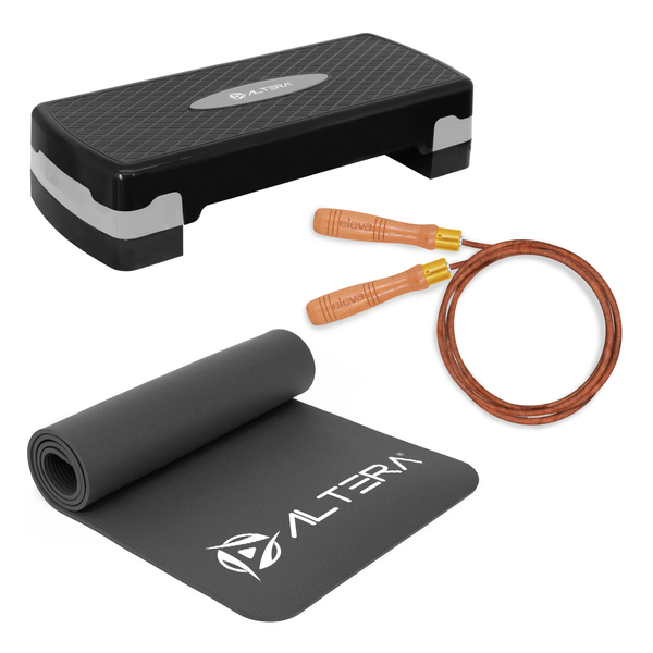 Kit Treino - Tapete Yoga + Rx Corda Pular + Rolo Abd + Halter 3kg Par -  NIVEL BOX - Loja de Equipamentos de Academia, Acessórios e Cross Training