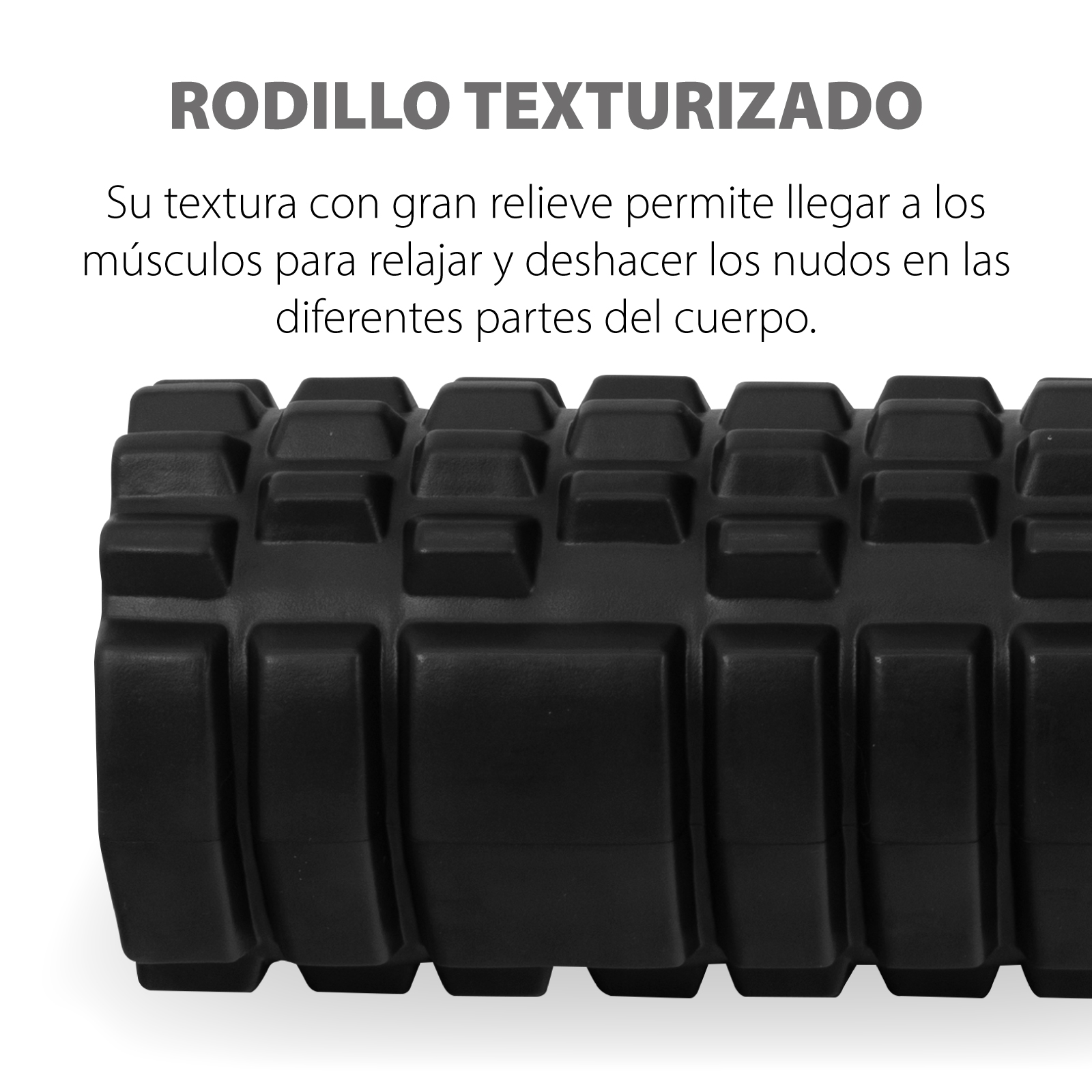 Rodillo Masaje Muscular Rígido Texturizado Yoga Foam Roller