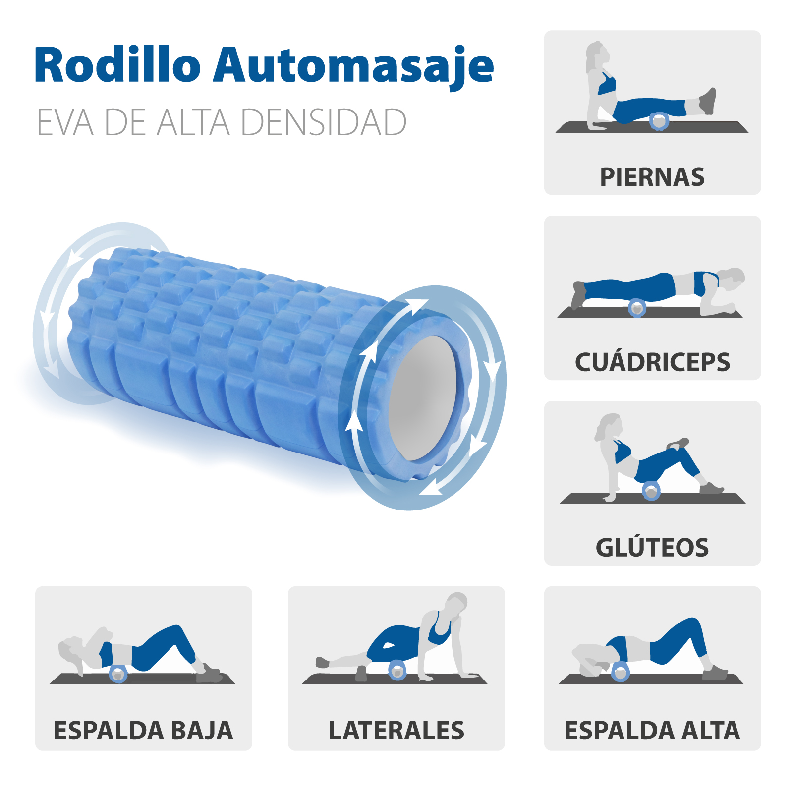 Taba - Rodillo de Espuma de Alta Densidad  Fitness Foam Roller para Masaje  y relajación Muscular. Ideal para Terapia Física, Yoga, Pilates,  Estiramientos y Ejercicios de Núcleo. (Anaranjado) : : Deportes