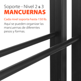 Rack De Mancuernas Altera Multifuncional Pesa Rusa Discos